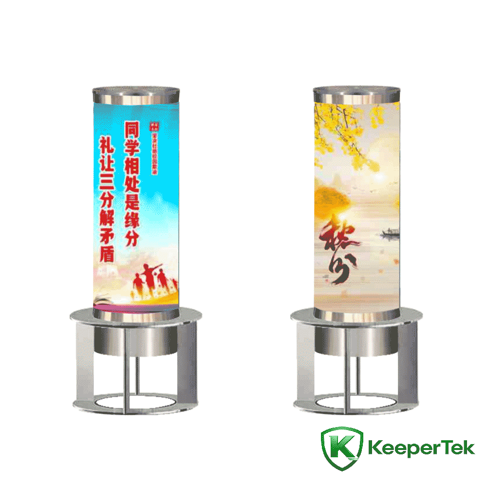 Columna fija tipo caja de luz publicitaria KT-DX09