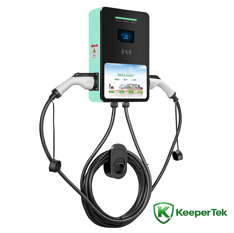 Pila de carga de CA de pistola simple y doble de pie de 7KW/14KW KT-HC06