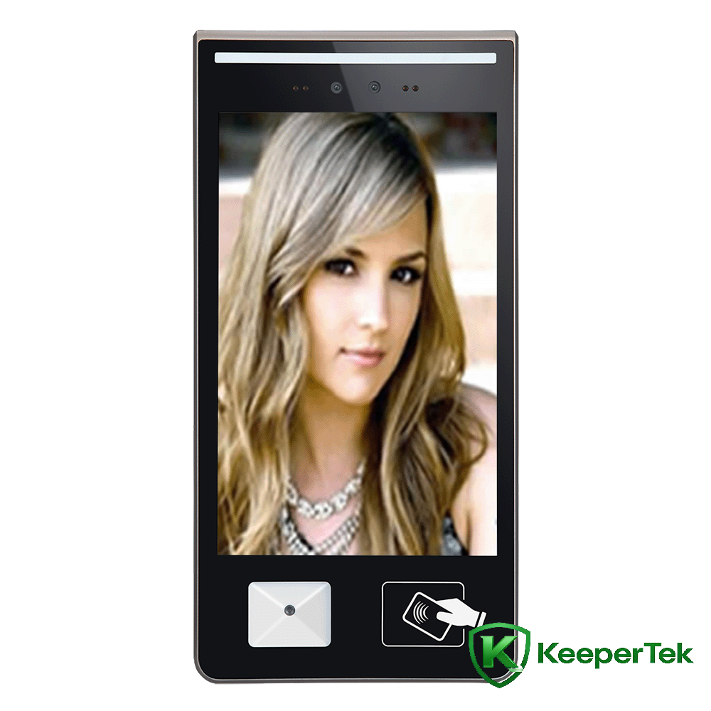 Máquina todo en uno KT-FR016 para publicidad y deslizamiento de tarjetas con código QR y reconocimiento facial de 10,1 pulgadas